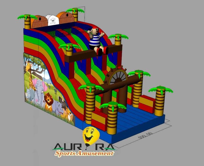 Гигантски надуваем батут с парзалка – Джунгла  Пирати НЕ Разопакован