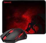 Гейминг комплект мишка и подложка Redragon - M601-BA, черен