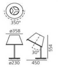 Vand Veioza de masa si Aplica de perete Artemide Choose