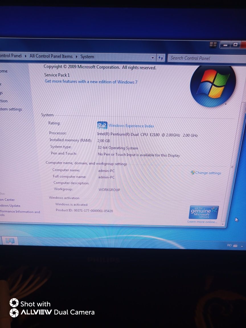 Calculator/PC/Computer Desktop Dell Windows 7 Pro