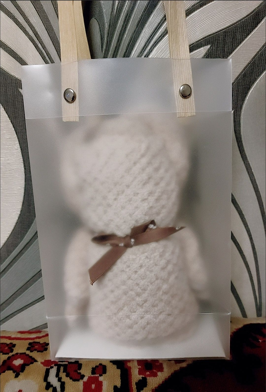 Полотенце-мишка в подарочном пакете