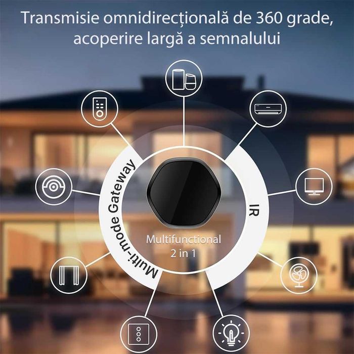 Telecomanda universala Hub inteligent IR, WiFi, Tuya, SmartLife, Alexa