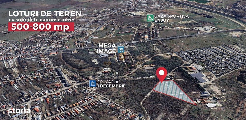 Teren 19.470 mp, dezvoltare imobiliara, Green City - 1 Decembrie, Ilfo