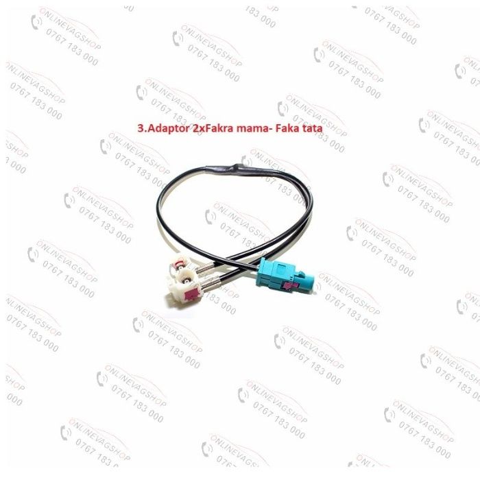 Adaptor antena conector 2FAKRA,RAST, ISO,ROKA,FME, SMA