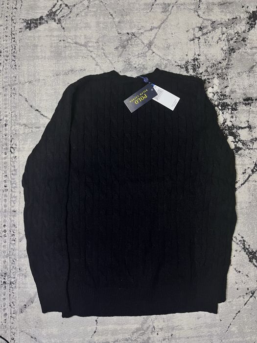 Pulover Polo Ralph Lauren negru cu logo roșu - mărimea M