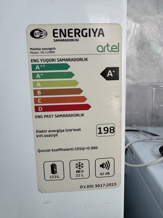 artel xolodilnik 153litr sotiladi