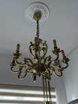 Candelabru/lustra/9 becuri/ bronz masiv