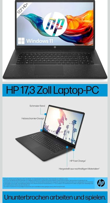 Laptop hp 17,3 +hd nou