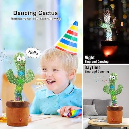 Танцуващ и пеещ кактус Cactus, говореща интерактивна играчка