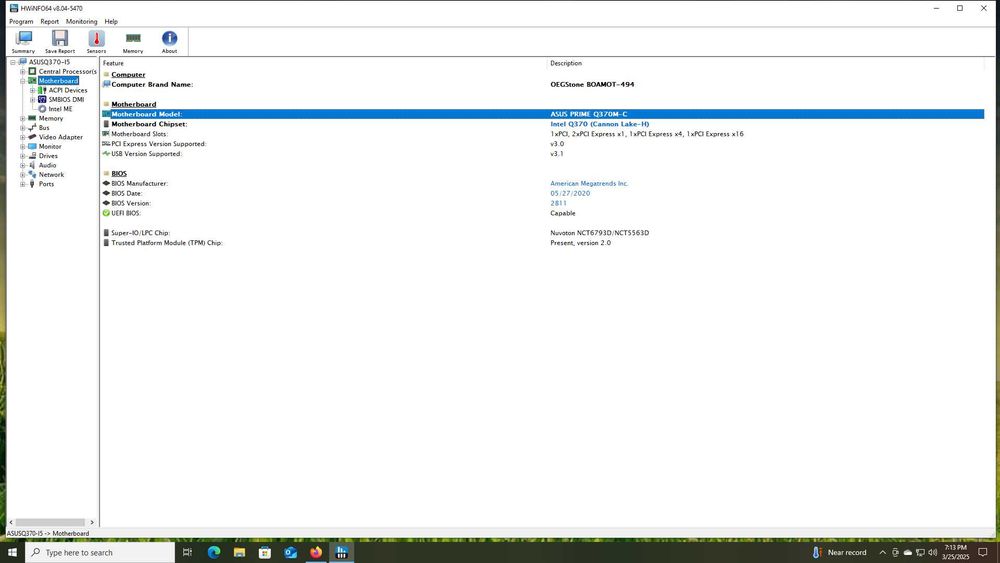 Kit Intel socket 1151:  i5-8500, Asus Prime Q370M-C, 16Gb DDR4