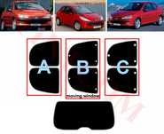 Peugeot 206 (3 врати, хечбек, 1999 - 2010) Фолио за тониране на стъкла