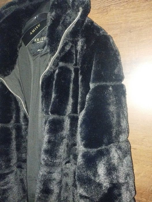 Палто с изкуствен косъм