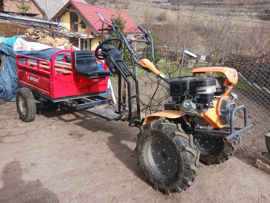 Motocultor O-Mac 13 CP Remorca ROTAKT