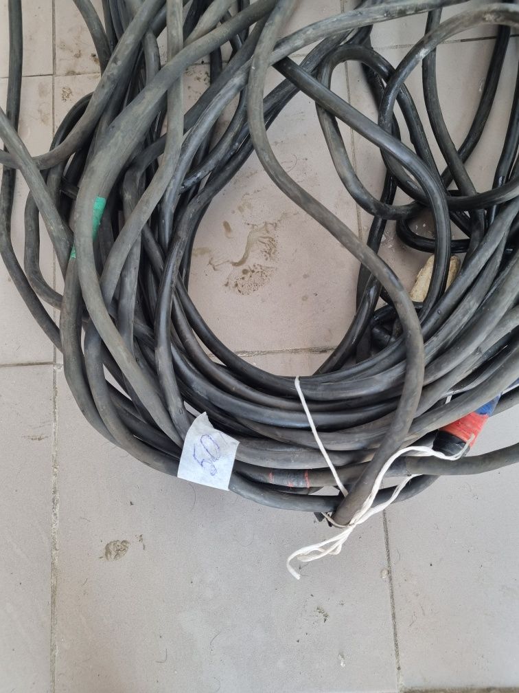 Сварочный кабель б.у гибки, медный, с держаком длина 20м, 50 м, 25м