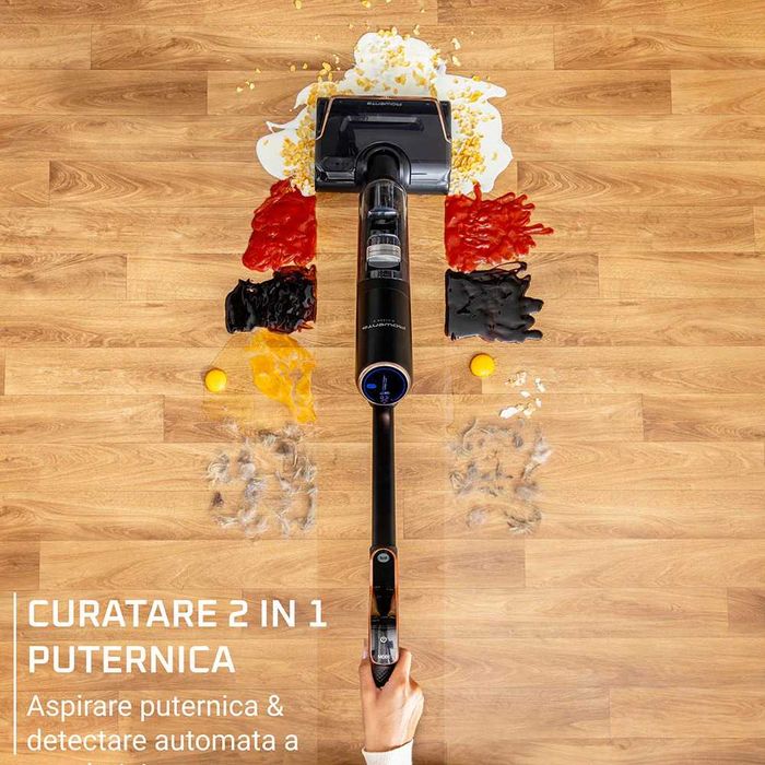 Aspirator vertical fara fir cu spalare Rowenta X-Clean 7