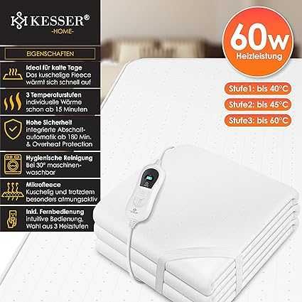 Електрическо одеяло KESSER®, 150 x 80 см, с автоматично изключване