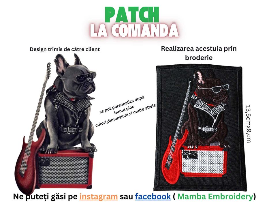 Patch uri brodate, embleme, logo uri, personalizare prin broderie, etc
