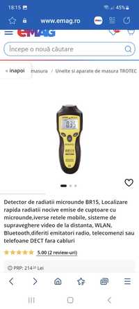 Detector de  radiatii microunde BR 15
