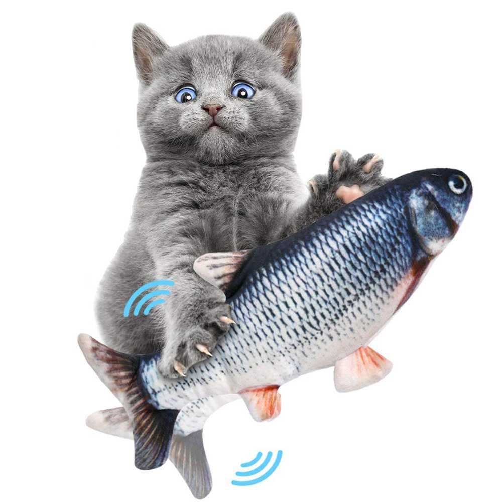 Интерактивна риба с дистанционно Floppy Fish Cat Toy