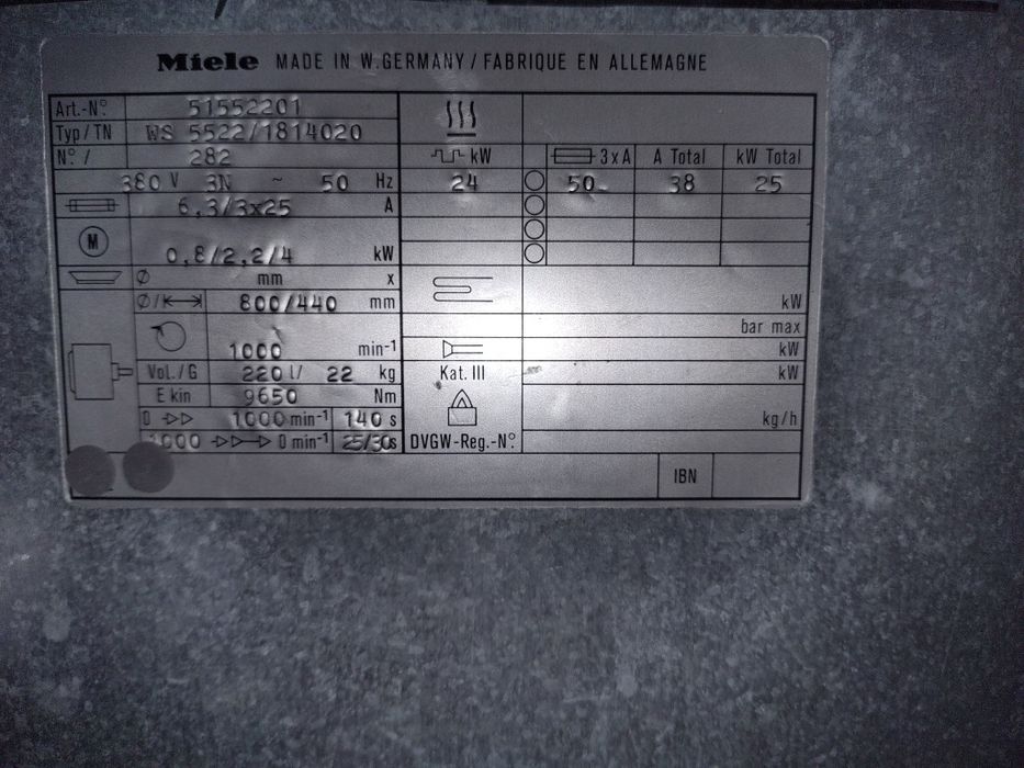 Masina  de spalat Miele 22 kg industriala