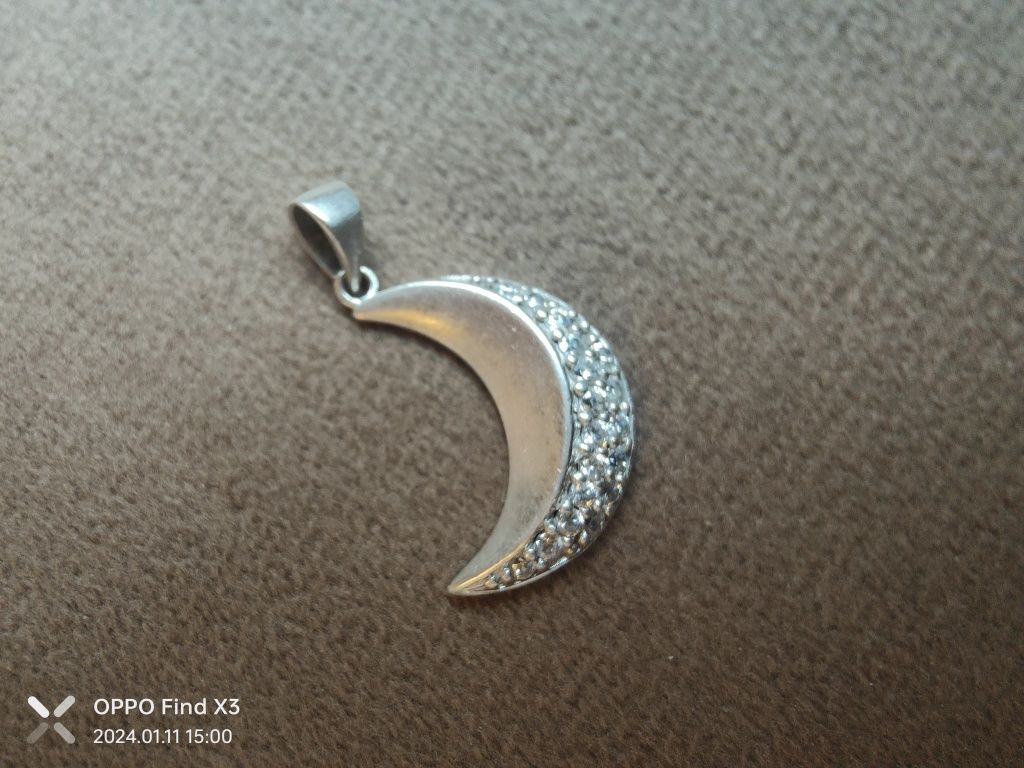 Кулон подвеска Серебро 925 Луна месяц Ислам
