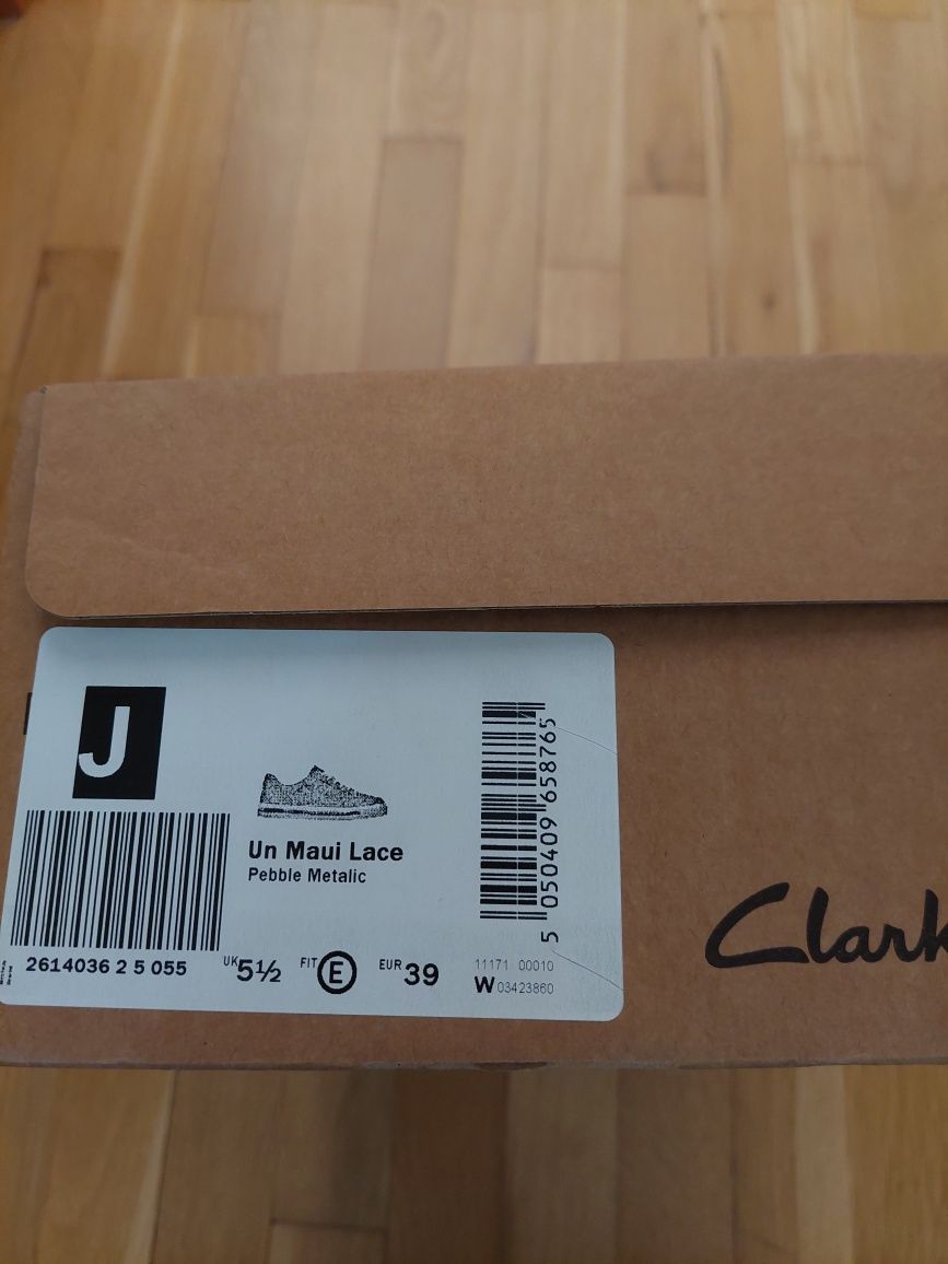 Сникърси от естествена кожа Clarks 39 wide fit