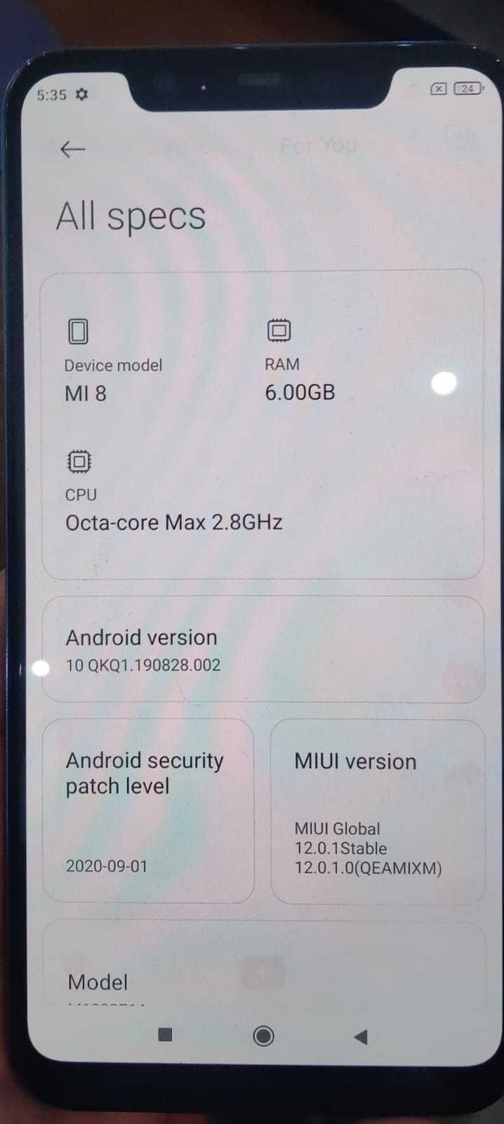 Xiaomi Mi 8 (ОЗУ 6/ Память 128)