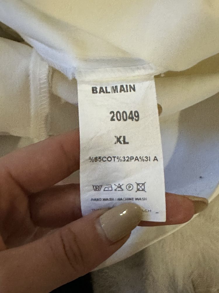 Бяла рокля Balmain