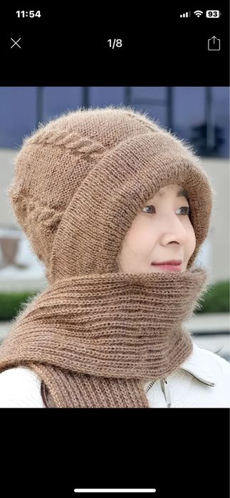 Продам теплые шапки шерсть ангора, подклад на флисе