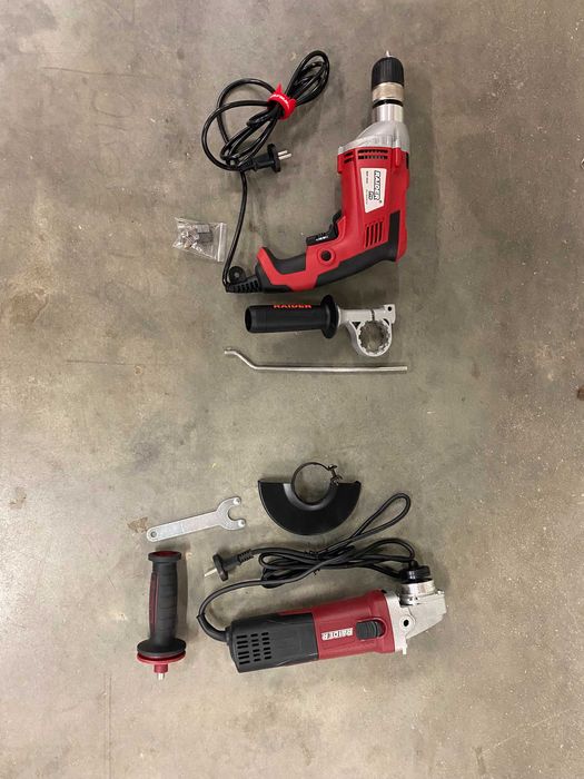 Бормашина 850W 13mm самоз. патр./Ъглошлайф 125mm 1100W рег. обороти