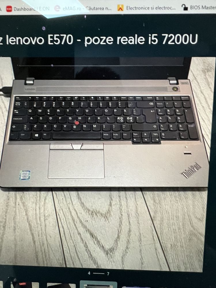 Dezmembrez Lenovo Thinkpad E570 - poze reale -Core i5 7200U