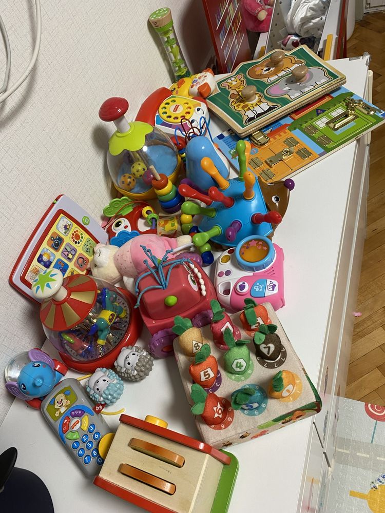 Детски играчки, Fisher price, дървени, таблет, дистанционно, фотоапара