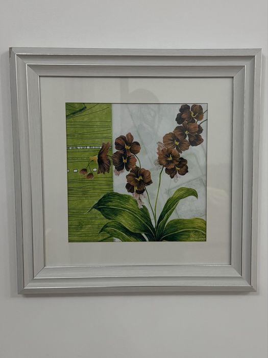 Картина с орхидеи – стилна декорация за дома – 42,5×42,5 см.