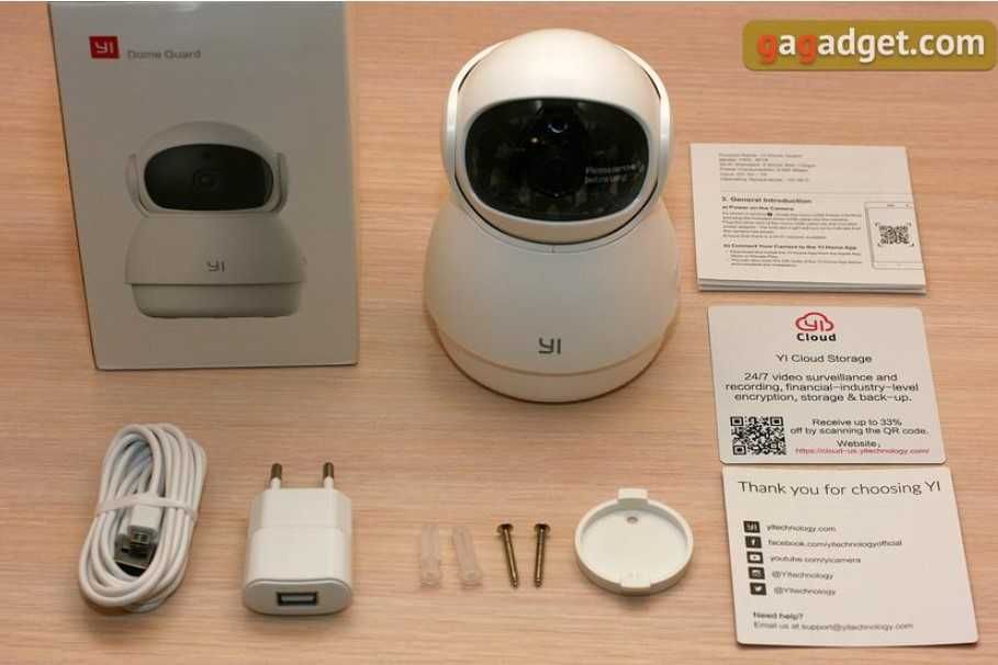 YI Dome Guard Camera БЮДЖЕТНАЯ IP Камера Видеонаблюдения Wi-Fi, 1080P