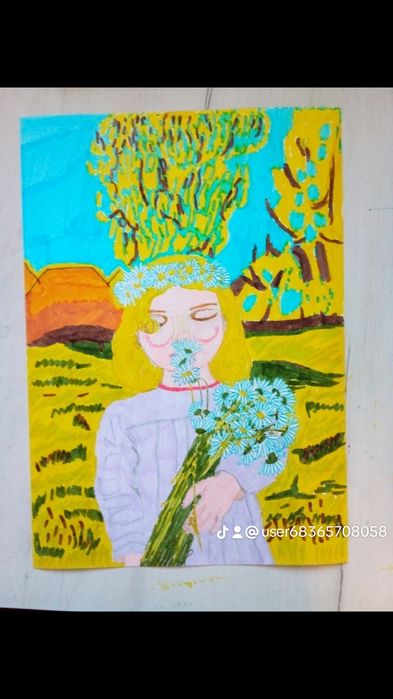 Продаю рисунки акварельными маркерами на акварельной бумаге гуашь