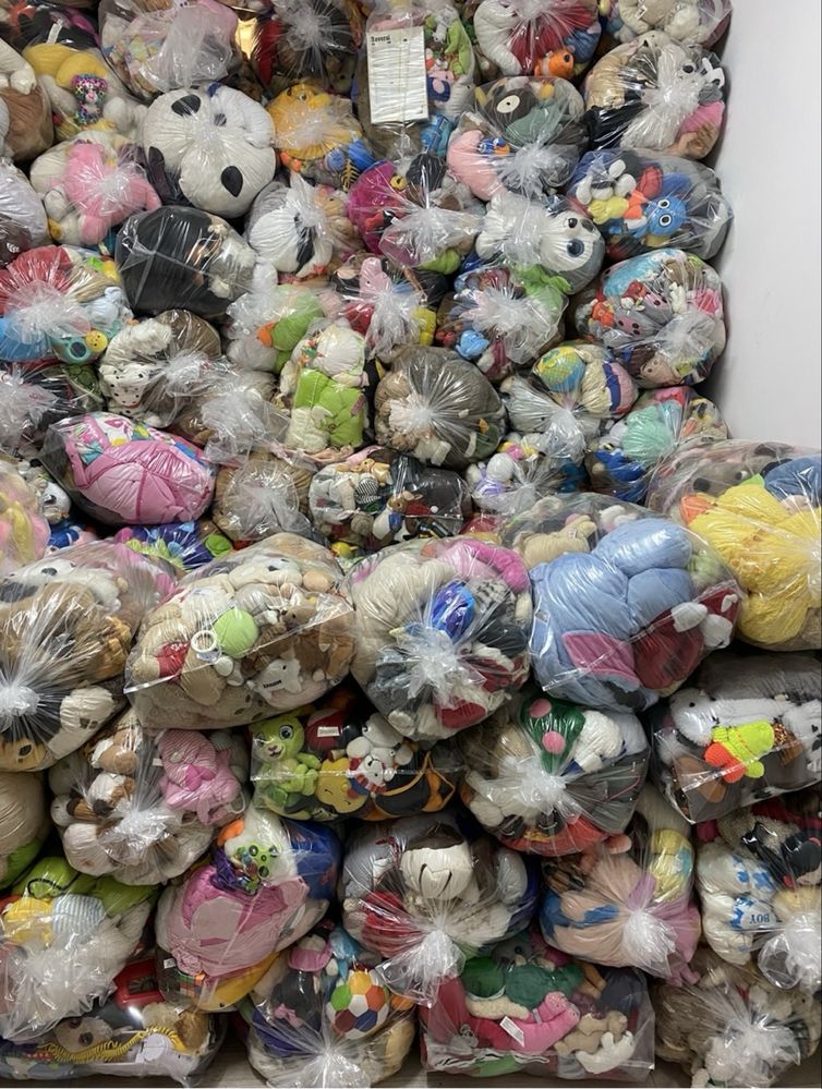 Jucării din pluș en-gros kg , mascote,plușuri, ambalare sac 10 kg