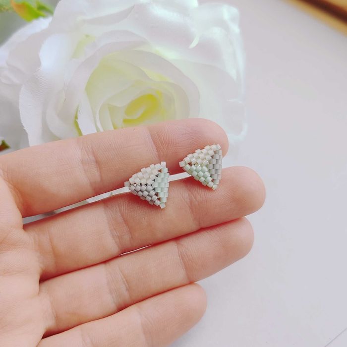 Ръчно изработени обеци - Сребро 925 / Стомана и Японски мъниста Миюки