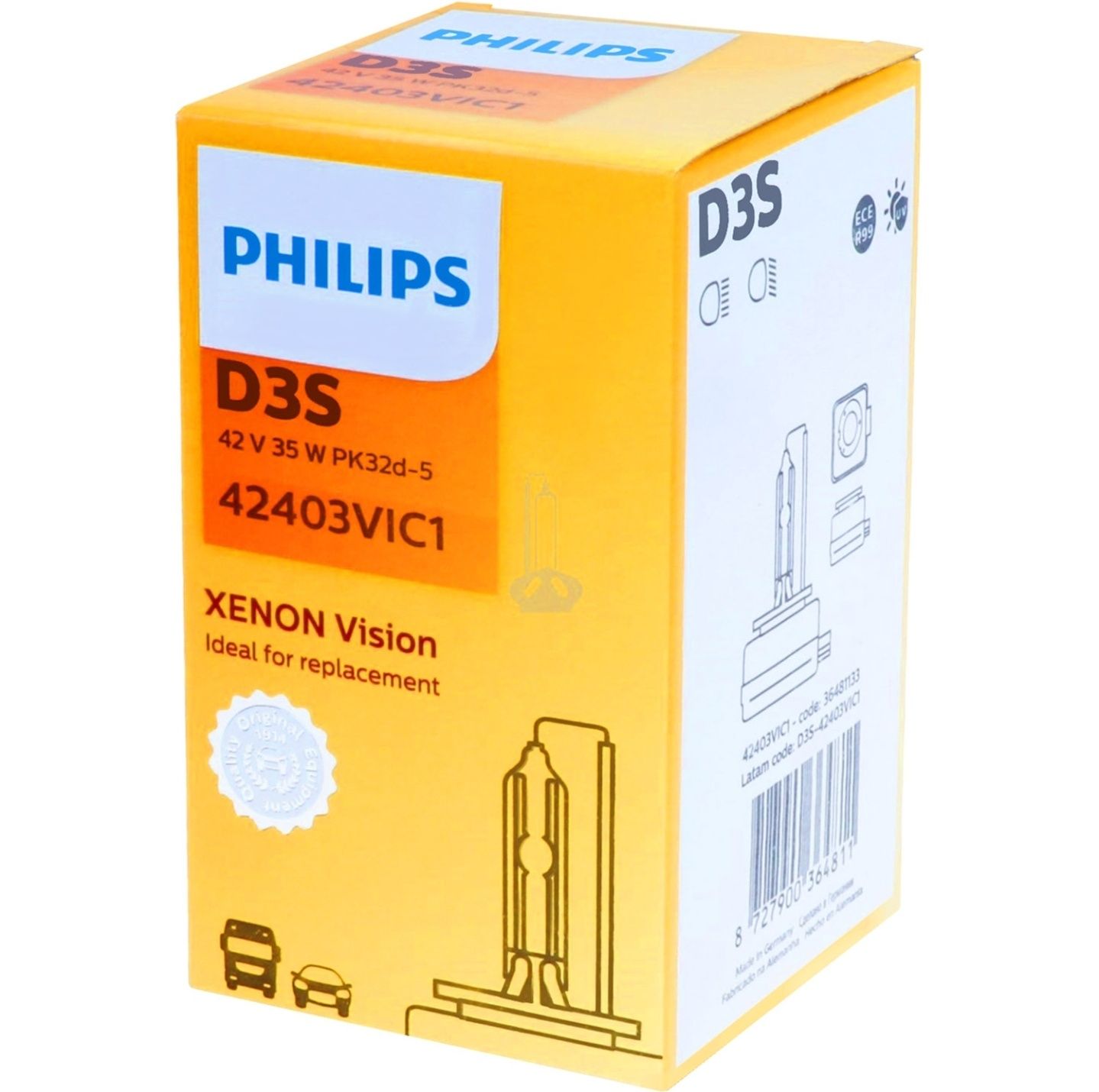 Bec Xenon Philips D3S Philips Vision ORIGINAL