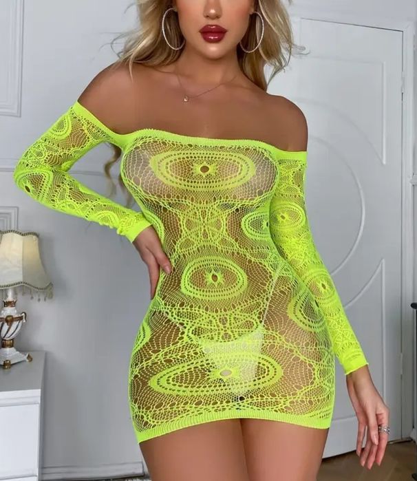 Еротично бельо флуоресцентно зелено.