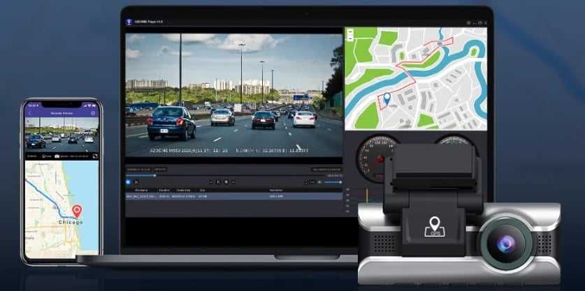 Видеорегистратор - AZDOME M550 Pro 4K Dash Cam комплект задна камера