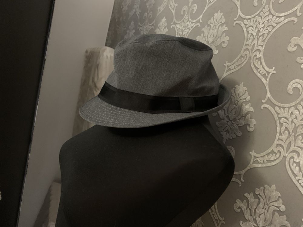 Palarie Dolce & Gabbana Gray Patterned Cotton Fedora Trilby