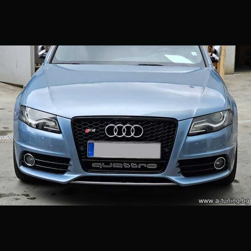 Решетка RS4 дизайн с Quattro за Ауди А4 B8 PF 2008,2009,2010,2011