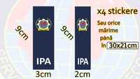 Set de 4 stickere IPA pentru masina/ numar de inmatriculare