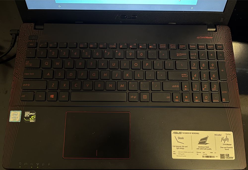 Vand laptop Asus R510V cu i7-6700HQ, NVIDIA GEFORCE GTX 950M