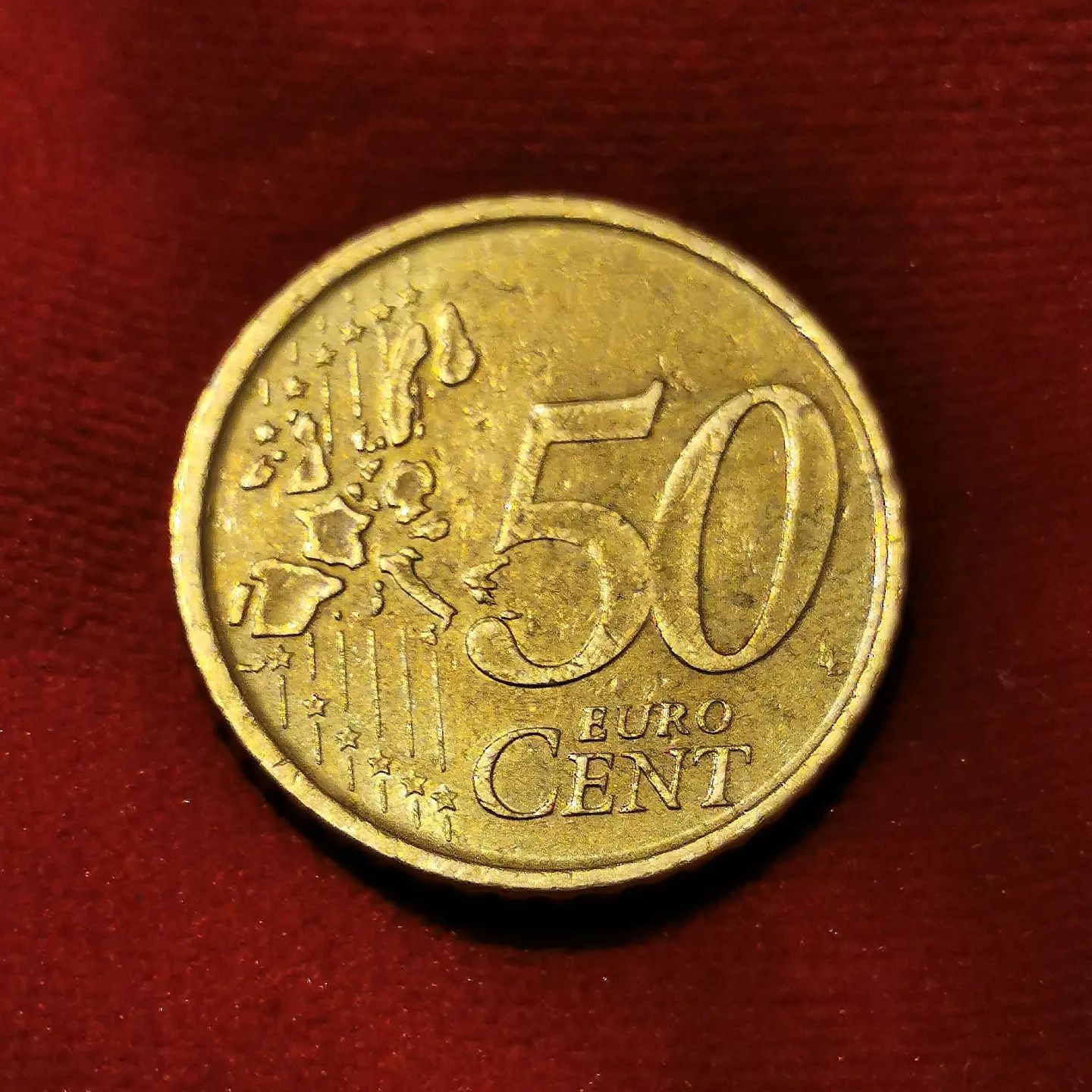 Monedă 50 euro cent, Cervantes, Spania, 2000