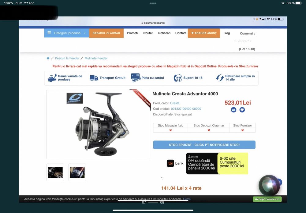 Mulinete Spro Cresta Advantador 4000S