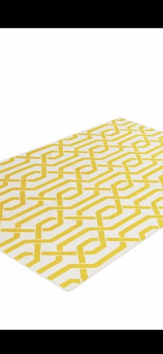 Covor Camila Yellow lana tesut manual