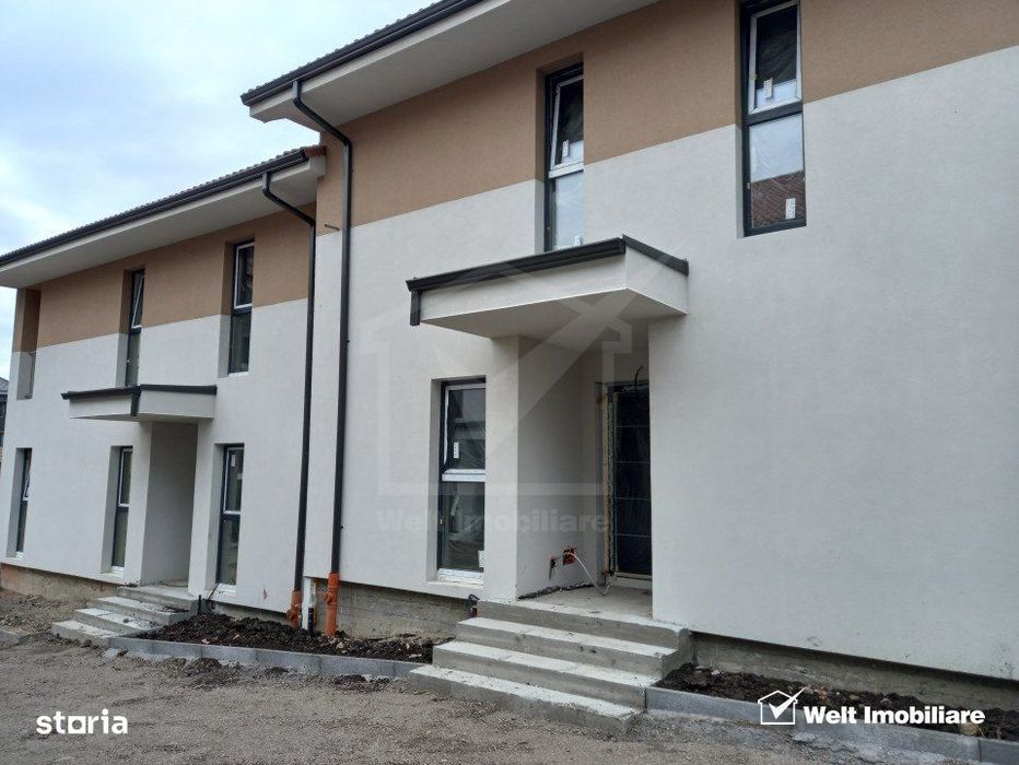 Duplex in complex, semifinisat, Chinteni, 4 dormitoare, 3 bai