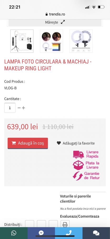 Lampa Led make up