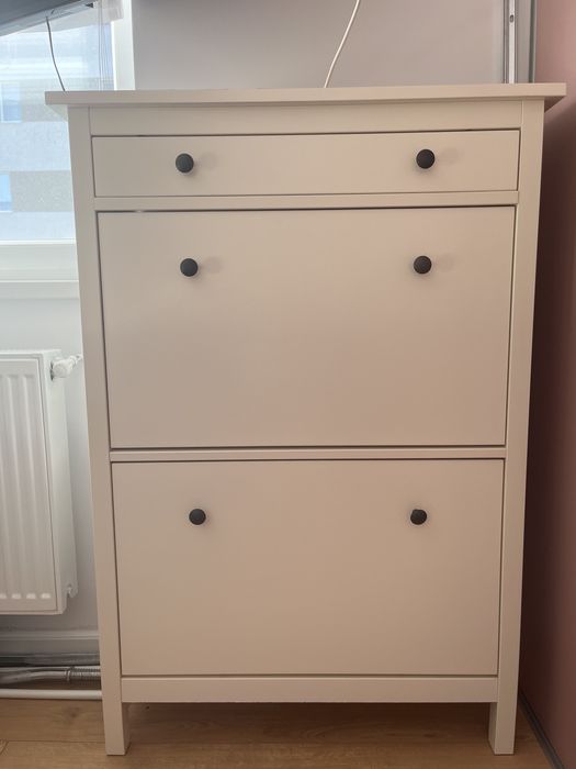 Dulap pantofi cu 2 compartimente, alb, ikea